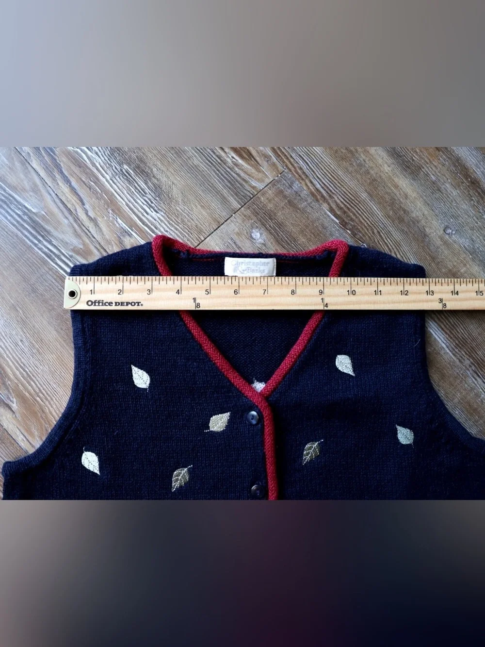 Vintage 2002 Christopher & Banks Cat Birdhouse Wheelbarrow Sweater Vest Womens S